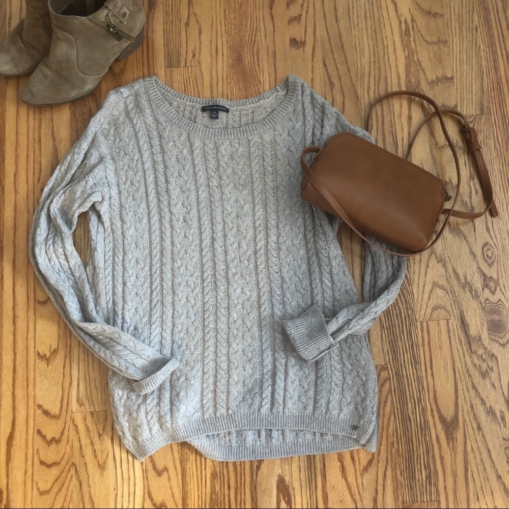 Tan Cabel Knit Sweater